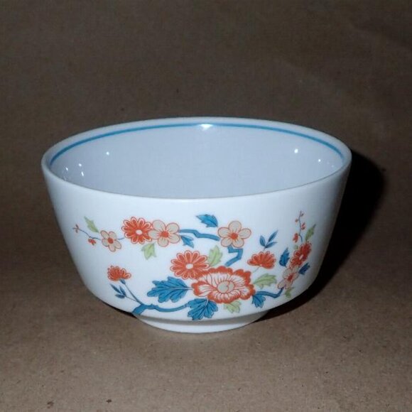 Set of 6 Floral Noritake Footed Rice Bowls - Picture 2 of 3